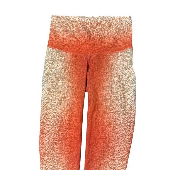 Niyama Sol orange and white leggings sz S fitted sexy lightweight yoga activewr - Picture 5 of 6